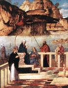 BELLINI, Giovanni, Sacred Allegory (detail) dfg
